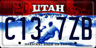 UT license plate C137ZB