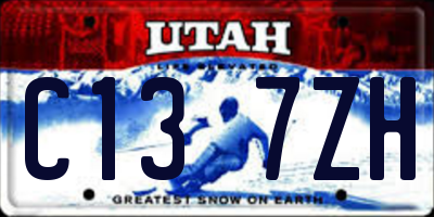 UT license plate C137ZH