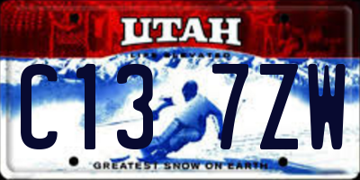UT license plate C137ZW