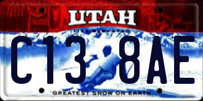 UT license plate C138AE