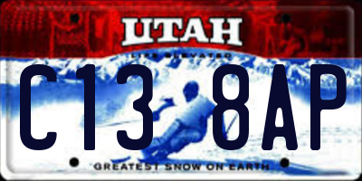 UT license plate C138AP