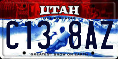 UT license plate C138AZ