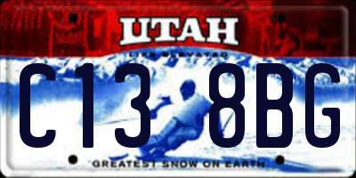 UT license plate C138BG