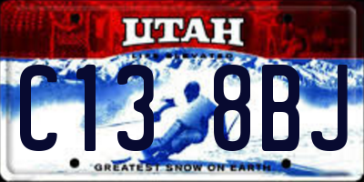 UT license plate C138BJ