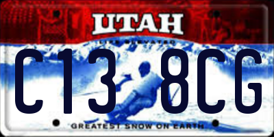 UT license plate C138CG