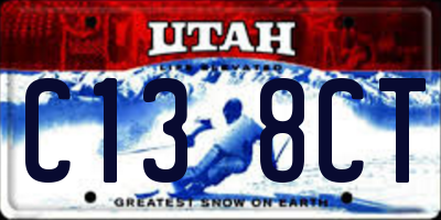 UT license plate C138CT