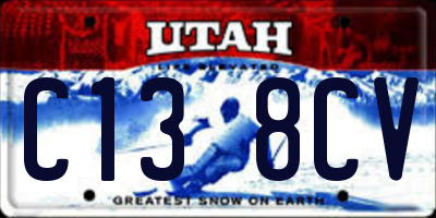 UT license plate C138CV