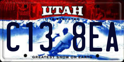 UT license plate C138EA