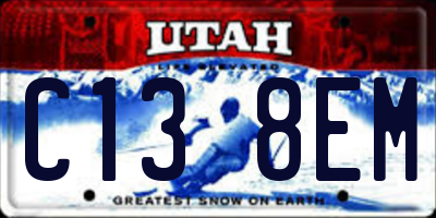 UT license plate C138EM