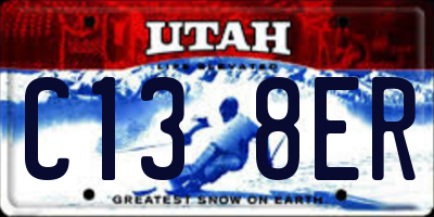 UT license plate C138ER