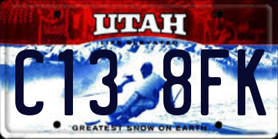 UT license plate C138FK