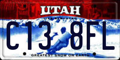 UT license plate C138FL