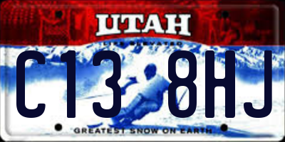 UT license plate C138HJ
