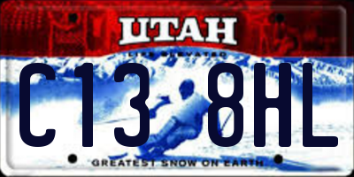 UT license plate C138HL
