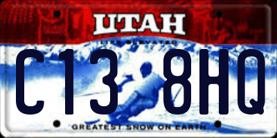 UT license plate C138HQ