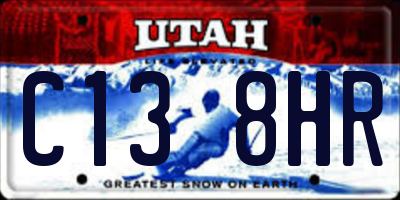UT license plate C138HR