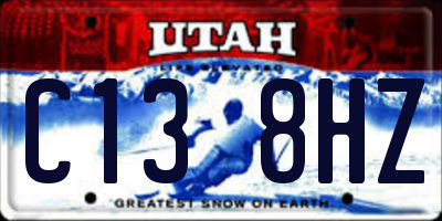 UT license plate C138HZ