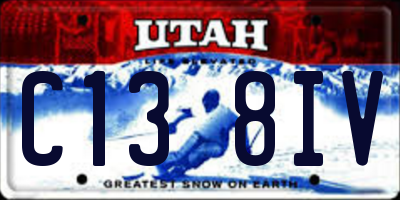 UT license plate C138IV