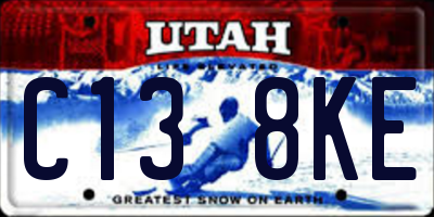 UT license plate C138KE