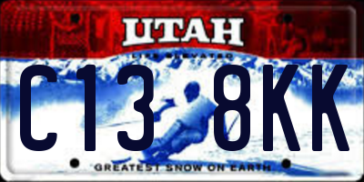 UT license plate C138KK