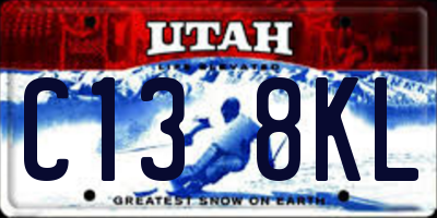 UT license plate C138KL