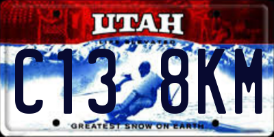 UT license plate C138KM