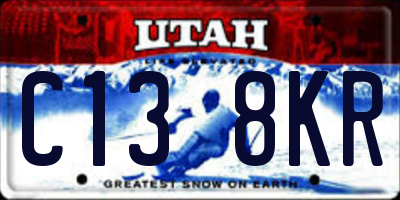 UT license plate C138KR