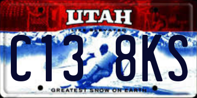 UT license plate C138KS