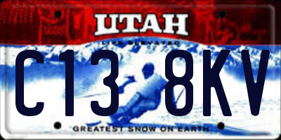 UT license plate C138KV