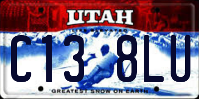 UT license plate C138LU