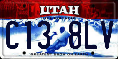 UT license plate C138LV