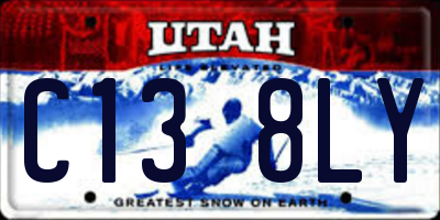 UT license plate C138LY