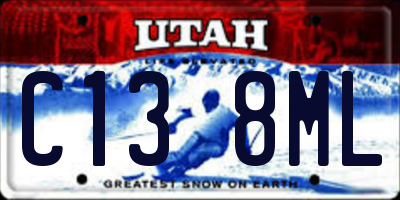 UT license plate C138ML