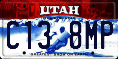 UT license plate C138MP