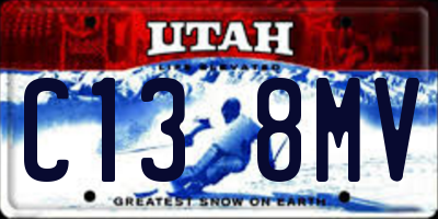 UT license plate C138MV