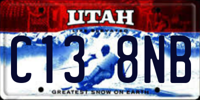 UT license plate C138NB