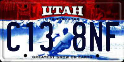UT license plate C138NF