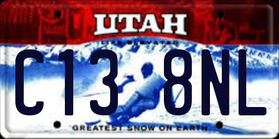 UT license plate C138NL