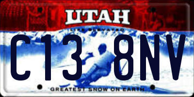 UT license plate C138NV