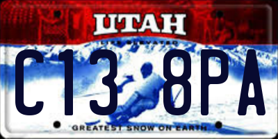 UT license plate C138PA