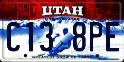 UT license plate C138PE