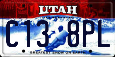 UT license plate C138PL