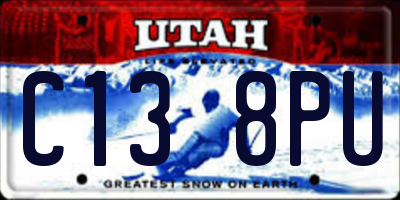 UT license plate C138PU