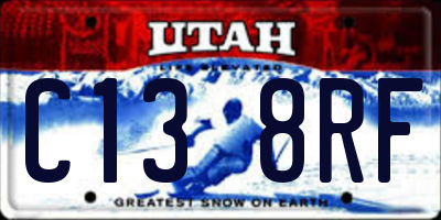 UT license plate C138RF