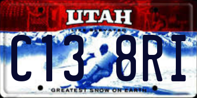 UT license plate C138RI
