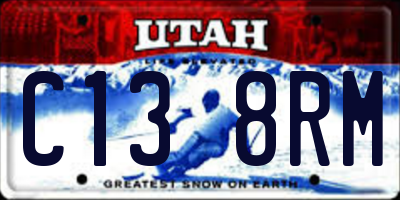 UT license plate C138RM