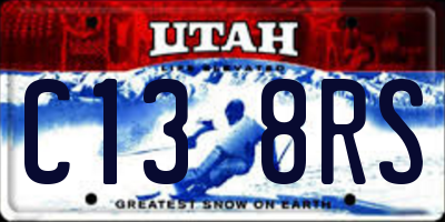 UT license plate C138RS