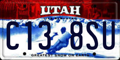 UT license plate C138SU