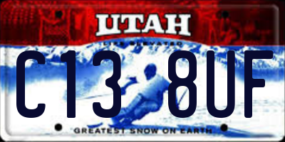 UT license plate C138UF