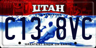 UT license plate C138VC